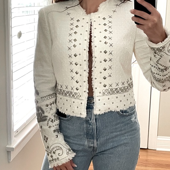 NWT Elie Tahari White Doris Embellished Jacket Suit
Size: S - Picture 6 of 16